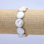 Elastic bracelet with baroque pearls, diameter 17 mm, length 18 cm +