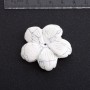Findings 'Flower' made from natural chalcedony, 41 mm diameter