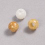 Pandora bead made from natural yellow agate 12x10mm, hole diameter 5mm +