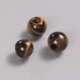 Pandora Bead, Natural Tiger's Eye Stone, 14x12 mm, Hole Diameter 5.5 mm