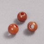 Pandora bead with natural carnelian, 16x14 mm, hole diameter 5.5 mm