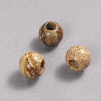 Намистина Пандора натуральний камінь Яшма пейзажна 16х14мм + -, діаметр отв-я-5, 5мм +