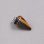 Pendulum pendant made from natural Tiger's Eye stone 14x22x30mm +