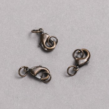 Carabiner clasp 8×12 mm, dark chocolate metal finish