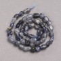 Beads on a thread of natural stone Iolite, faceted, diameter 8x6 mm, length 39 cm