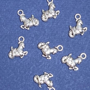 Pendant findings 'Capricorn' 16x11mm, silver metal color, packaging 20 g + 22 pcs