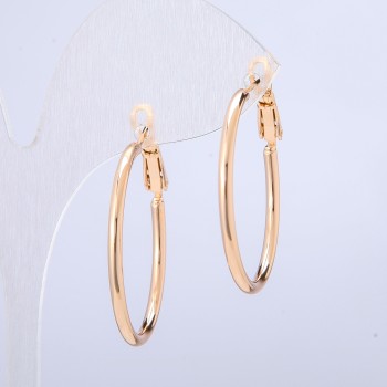 Earrings Xuping Hoop Rings 18K Gold Plating, 2mm Thick, 50mm Diameter