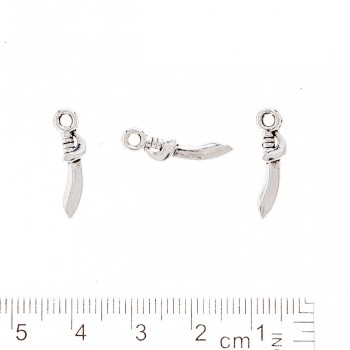 Pendant fittings 'Sword', silver color, 19x4 mm, packaging 20 g ± 53 pcs