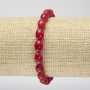 Bracelet made of natural coral, oval beads, diameter 11×6 mm, length 18 cm ± (stretch)