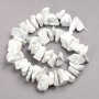 Unpolished Howlite Beads on a Thread, Faceted, Diameter 15×25 mm, Length 42 cm ±