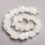 Unpolished Rock Crystal Beads on a Faceted Thread, diameter 10x18 mm, length 42 cm