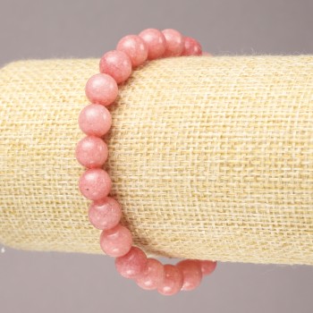 Elastic bracelet with natural Tourmaline, smooth bead, 8mm diameter+