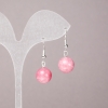 Tourmaline Earrings with a Smooth Ball, 12 mm Diameter, 33 mm Length