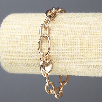Xuping Bracelet 18K Gold Plating, Thickness 8.5 mm, Length 20 cm