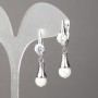 Xuping Rhodium Earrings with Crystals and Beads 39x8mm +