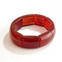 Elastic Carnelian Bracelet with Rectangular Stones