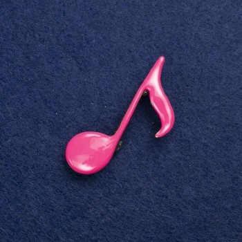 Брошка Нота золотистий метал і емаль 25х45мм +