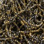 Beads Czech Crystal on beading thread, assorted gray with plating, faceted rondelle, diameter 3.5×3 mm, length 36–38 cm
