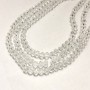 Czech crystal beads on fishing line, white transparent faceted rondelle, diameter 8x6mm + -, length 40-42cm +