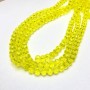Czech crystal beads on thread, yellow transparent faceted rondelle, diameter 8x6mm, length 40-42 cm