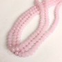 Beads Czech crystal on thread, soft pink matte faceted rondelle, diameter 8x6 mm + -, length 40-42 cm +