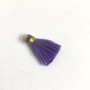 Craft component: Mini Silk Brush with Ring 'Silk', length 2 cm, diameter 5 mm, price per piece