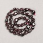 Beads on a thread, natural gemstone Garnet faceted, diameter 8x10mm, length 40cm