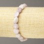 Elastic Kunzite Bead Bracelet, Faceted, Diameter 8x11mm+