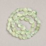 Beads on thread, natural Prehnite, faceted, 10x8 mm, length 38 cm