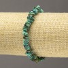 Elastic bracelet with chrysocolla chip beads, natural stone, 6 mm+