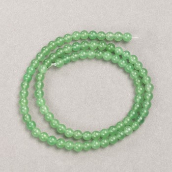 Nephrite Beads on Thread (Pressed) Smooth Ball, Diameter 4.5 mm + -, Length 39 cm +