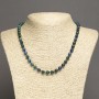 Azurite Natural Stone Necklace with Smooth Beads, diameter 6.5 mm, length 45 cm