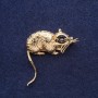 Rat Brooch 37×37 mm Yellow Metal