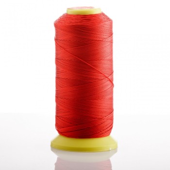 Red nylon bobbin thread, 0.6 mm diameter, for crafts, 500 m