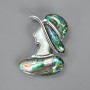 Brooch-Pendant 'Girl in a Hat' Abalone Shell 40×54 mm
