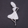 Pendant-kinesh Madam Mother-of-Pearl metal color "silver", length 8.4 cm