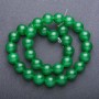 Beads of natural chrysoprase — smooth spheres, diameter 12 mm, thread length 38 cm