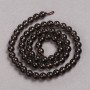 Beads on a thread of natural smoky topaz, smooth ball, diameter 6mm + -, length 39cm +
