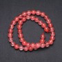 Artificial chalcedony beads, smooth round 8 mm, 38 cm strand