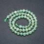 Prehnite Beads on Thread, Natural Stone, Smooth Round Beads, 6 mm Diameter, 39 cm Length