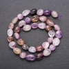 Faceted Amethyst Beads on a String, Natural Amethyst Gem, Diameter 9 (+/-) mm, Length 38 cm