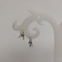 Gray metal earring posts, 3 mm, length 3.5 cm, pair