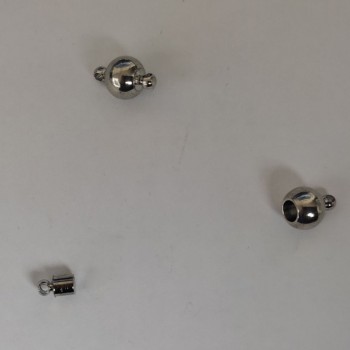 Фурнітура замочок для біжутерії магнітний 8х13мм колір сріблястий метал