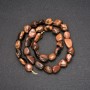 Tiger's Eye natural stone beads, Faceted, 8×10 mm diameter (+/-), length 38 cm