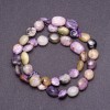 Charoite natural stone beads, coin-shaped 'Coin', 9mm diameter (+/-), thread length 39 cm