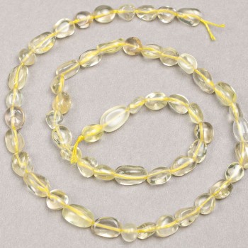 Citrine beads on thread 'Faceted', diameter 6-7x7-10 mm, length 40 cm +