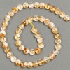 Natural Citrine Bead Strand, Faceted Coin Beads, 8x5 mm, 40 cm Length +