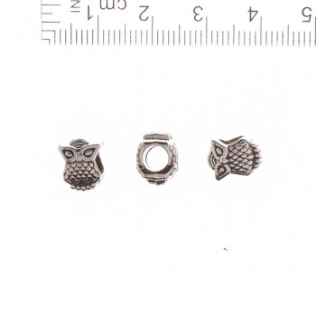 Pandora Owl Bead 10x8mm, hole diameter 5 mm, packaged 20 g ± 13 pcs