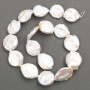 Baroque Pearl Beads with a Petrol Tint, d 21-26×19-20 mm +-, length 38 cm+
