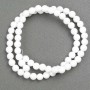 Beads on thread White Agate (artificial acrylic) smooth ball, diameter approx. 6 mm, length 40 cm